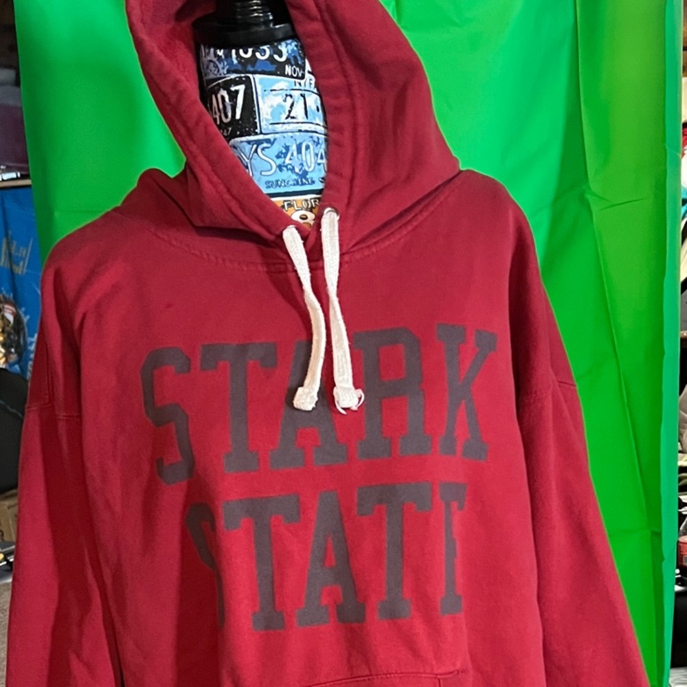 MV Sport Maroon Hoodie with Gray Print